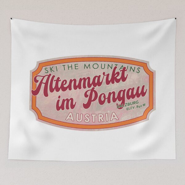 Item preview, Altenmarkt im Pongau, Austria, Salzburg, Ski, textured skiing badge designed and sold by Wanderful-roads.