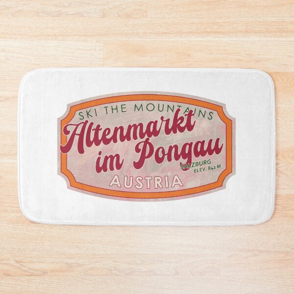 Item preview, Altenmarkt im Pongau, Austria, Salzburg, Ski, textured skiing badge designed and sold by Wanderful-roads.
