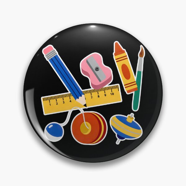 Item preview, Educational Art Kids Illustration with School Supplies designed and sold by SplashTastic.