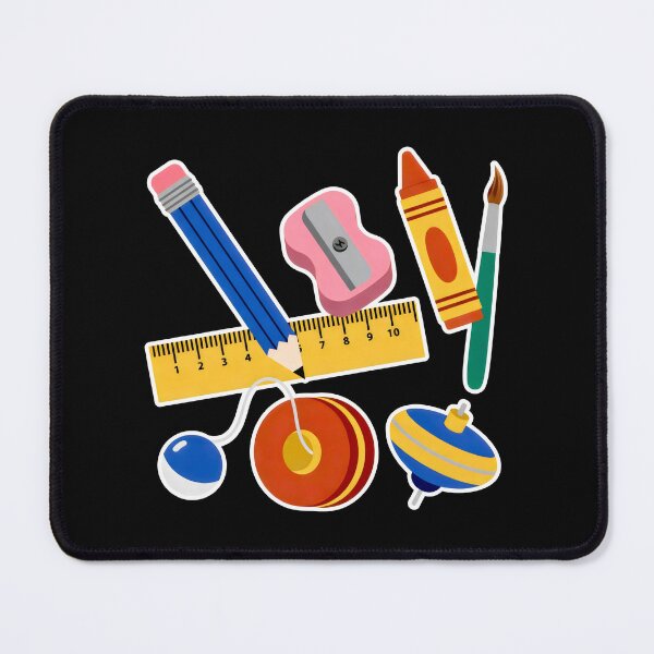 Item preview, Educational Art Kids Illustration with School Supplies designed and sold by SplashTastic.
