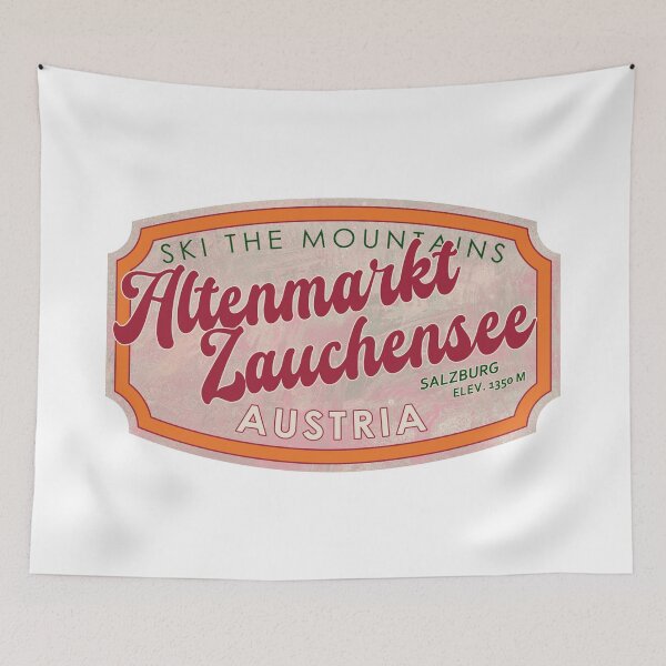 Item preview, Altenmarkt-Zauchensee, Austria, Salzburg, Ski, textured skiing badge designed and sold by Wanderful-roads.