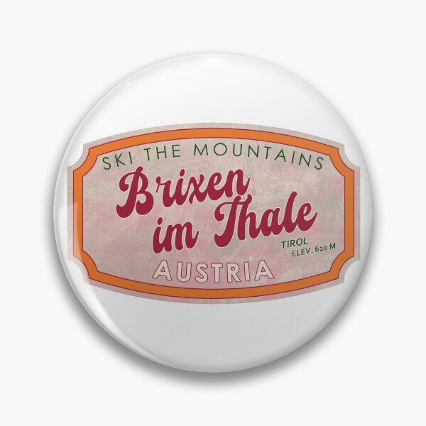 Item preview, Brixen im Thale, Austria, Tirol, Ski, textured skiing badge designed and sold by Wanderful-roads.
