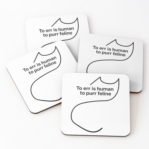 Item preview, To Err Is Human, To Purr Feline – Minimalist Cat Line Art designed and sold by SurfingOctopus.