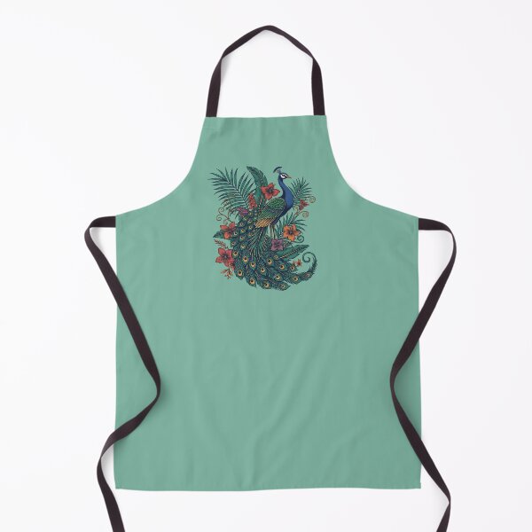 Item preview, Regal Peacock Tropical Botanical Vintage Art designed and sold by BirdsnStuff.