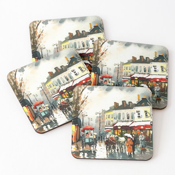 Item preview, Rue Norvins – Place du Tertre in the Belle Époque - 01 designed and sold by artdesignsnow.
