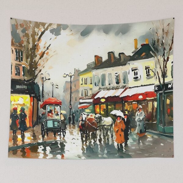 Item preview, Rue Norvins – Place du Tertre in the Belle Époque - 01 designed and sold by artdesignsnow.