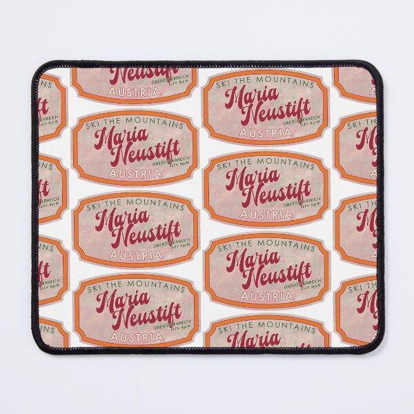 Item preview, Maria Neustift, Austria, Oberösterreich, Ski, textured skiing badge designed and sold by Wanderful-roads.