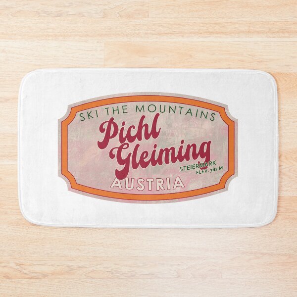Item preview, Pichl-Gleiming, Austria, Steiermark, Ski, textured skiing badge designed and sold by Wanderful-roads.