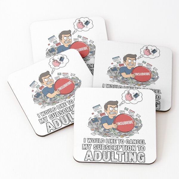 Item preview, Cancel Adulting Subscription – Dark Comedy Tee designed and sold by Imaginarium of Chaos falcon88 .