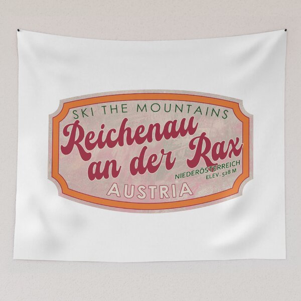 Item preview, Reichenau an der Rax, Austria, Niederösterreich, Ski, textured skiing badge designed and sold by Wanderful-roads.