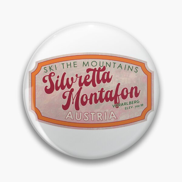 Item preview, Silvretta Montafon, Austria, Vorarlberg, Ski, textured skiing badge designed and sold by Wanderful-roads.