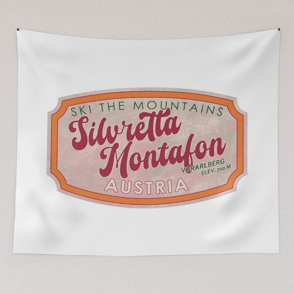 Item preview, Silvretta Montafon, Austria, Vorarlberg, Ski, textured skiing badge designed and sold by Wanderful-roads.