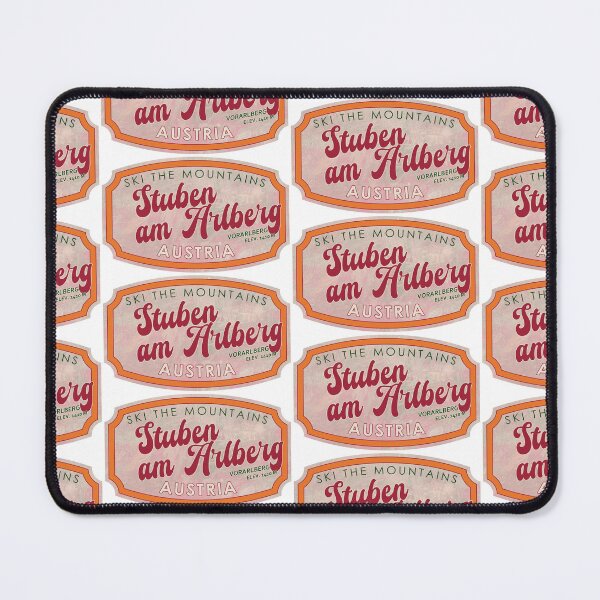 Item preview, Stuben am Arlberg, Austria, Vorarlberg, Ski, textured skiing badge designed and sold by Wanderful-roads.