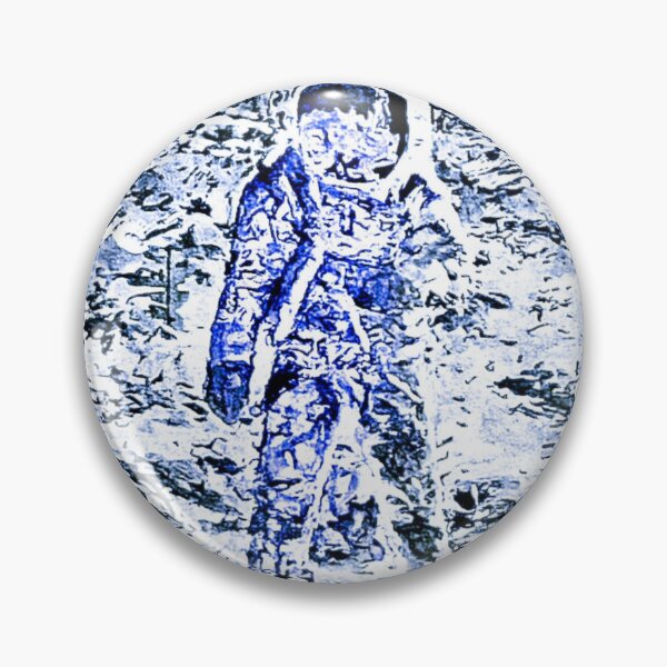 Item preview, Lunar Mission, Apollo Buzz Aldrin, on the Moon, Blue tint designed and sold by Art by Fruitcake.