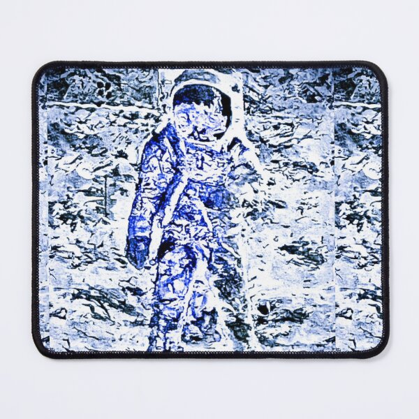 Item preview, Lunar Mission, Apollo Buzz Aldrin, on the Moon, Blue tint designed and sold by Art by Fruitcake.