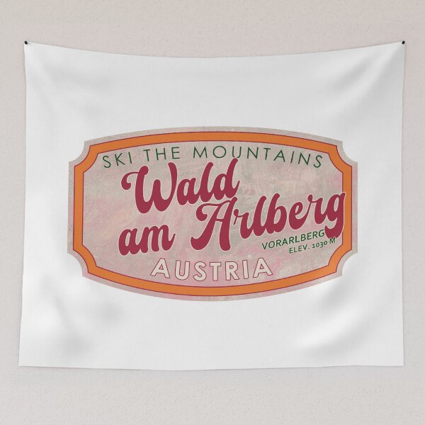 Item preview, Wald am Arlberg, Austria, Vorarlberg, Ski, textured skiing badge designed and sold by Wanderful-roads.