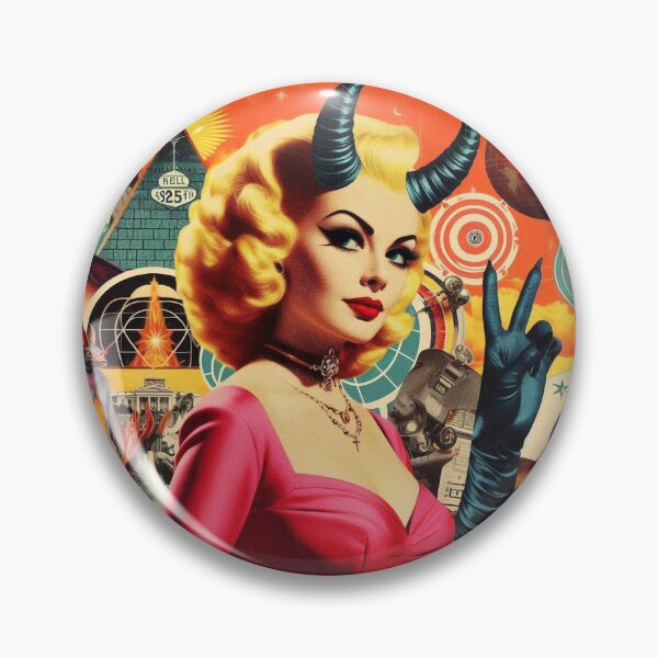 Item preview, Retro Devilish Woman designed and sold by PulpVintage.