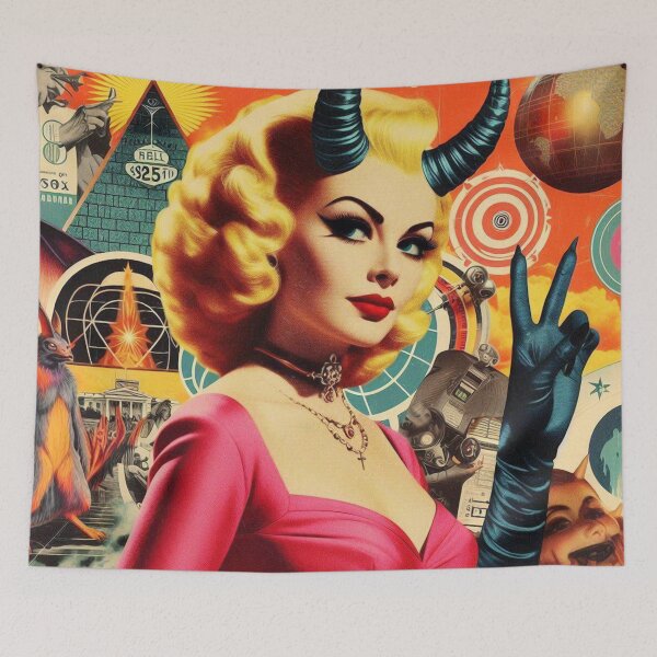Item preview, Retro Devilish Woman designed and sold by PulpVintage.