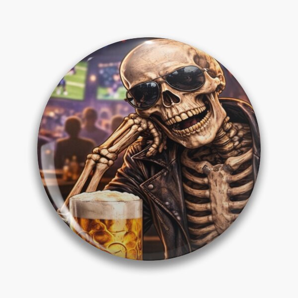 Item preview, After-Work Skeleton – Game Day | Skeleton Beer Sports Bar Shirt designed and sold by NeedfulThingsOb.
