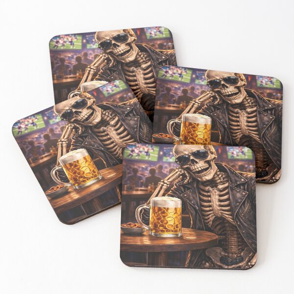 Item preview, After-Work Skeleton – Game Day | Skeleton Beer Sports Bar Shirt designed and sold by NeedfulThingsOb.