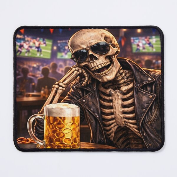 Item preview, After-Work Skeleton – Game Day | Skeleton Beer Sports Bar Shirt designed and sold by NeedfulThingsOb.