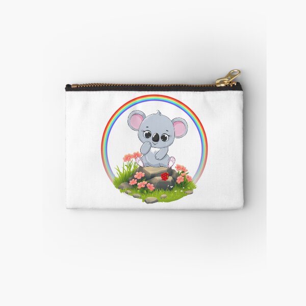 Item preview, Thoughtful Koala - Cute Koala on Rocks with Rainbow and Berries designed and sold by Love3Happy.