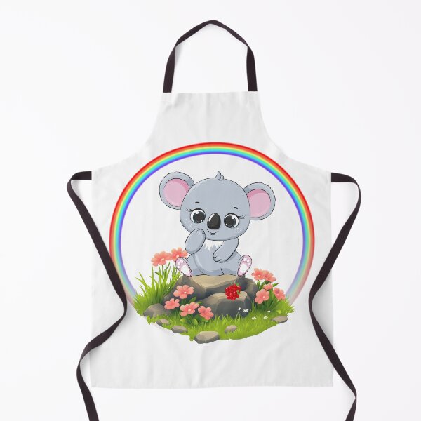 Item preview, Thoughtful Koala - Cute Koala on Rocks with Rainbow and Berries designed and sold by Love3Happy.