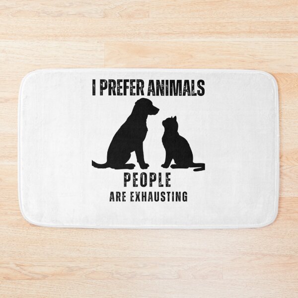 Item preview, Funny Animal Lover Shirt – I Prefer Animals People Are Exhausting Tee designed and sold by bazstees54.