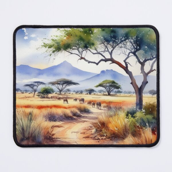 Item preview, Paisaje africano con árboles de acacia designed and sold by Kraftbaum.