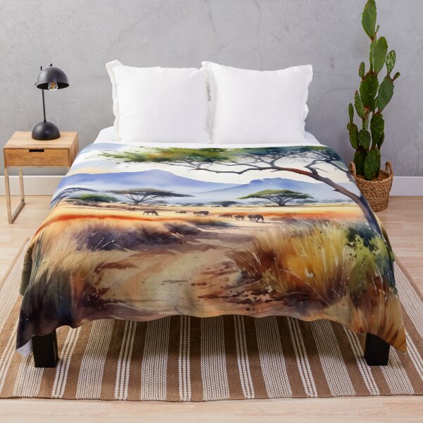 Item preview, African landscape with acacia trees designed and sold by Kraftbaum.