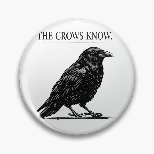 Item preview, The Crows Know – Minimalist Crow Statement Tee designed and sold by bazstees54.