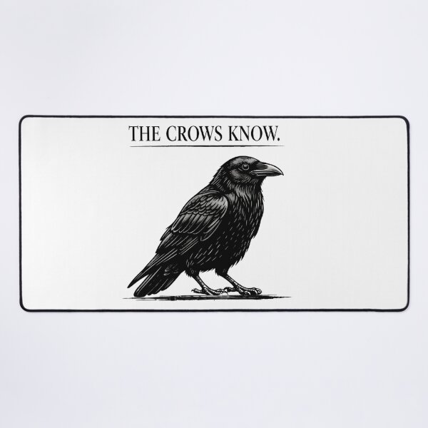 Item preview, The Crows Know – Minimalist Crow Statement Tee designed and sold by bazstees54.