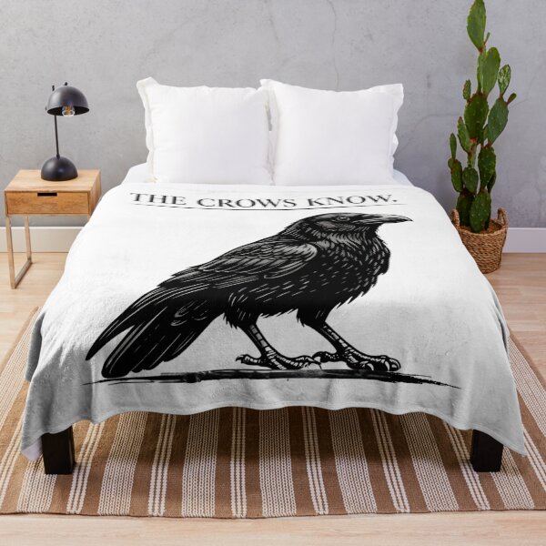 Item preview, The Crows Know – Minimalist Crow Statement Tee designed and sold by bazstees54.
