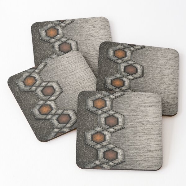 Item preview, Industrial Hex Chain designed and sold by Kaleidoscope Print.