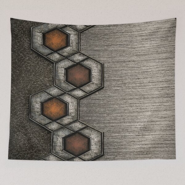 Item preview, Industrial Hex Chain designed and sold by Kaleidoscope Print.