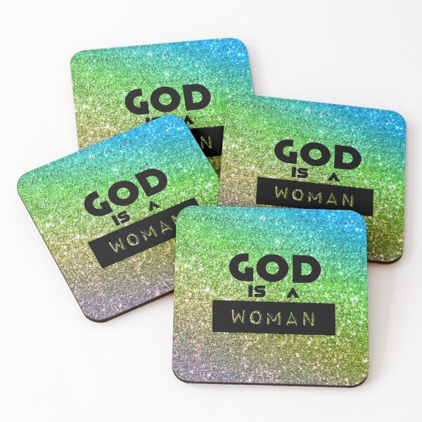 Item preview, God is Woman - green glitter rainbow designed and sold by IschemicNeuron.