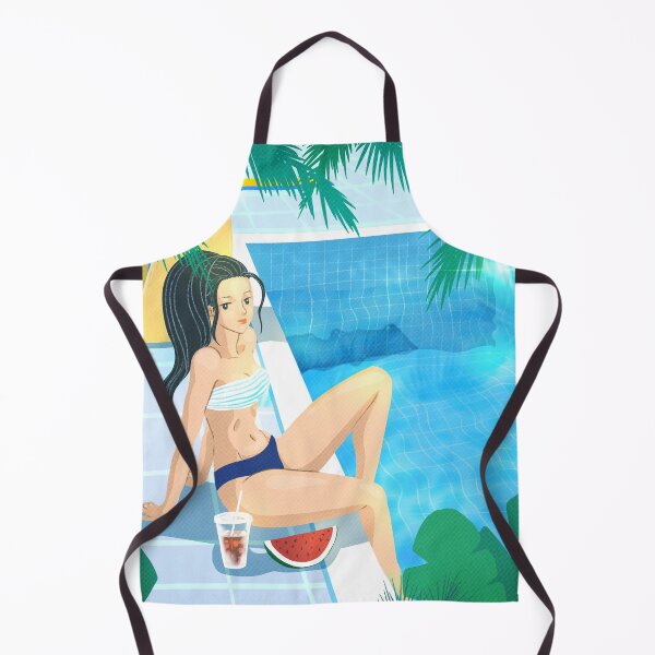 Item preview, Summer Bliss: Stylish Young Woman Enjoying the Poolside Sun designed and sold by QamarART Paintings.
