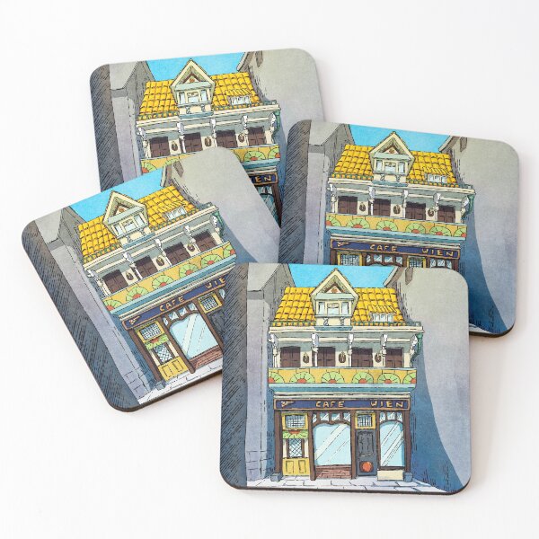 Item preview, Morning Serenity: A Peaceful Cafe Scene in Early Sunlight  designed and sold by QamarART Paintings.