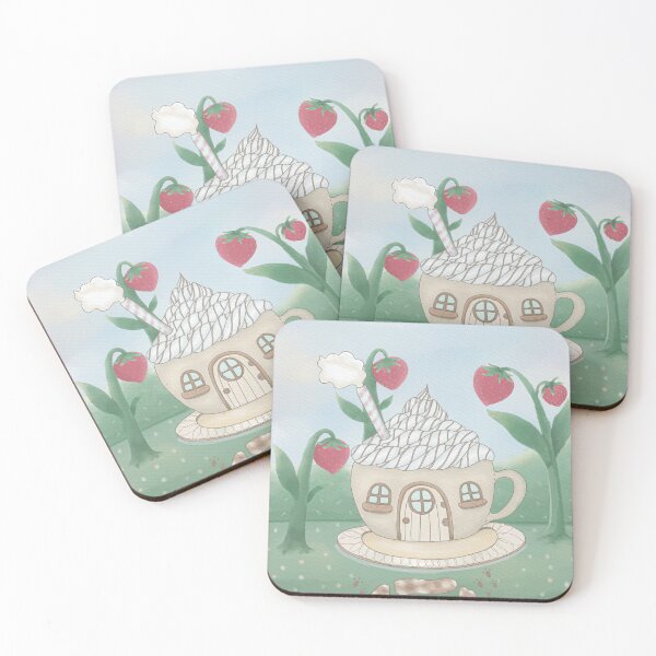 Item preview, Sweet Strawberry Teacup House in a Magical Garden designed and sold by July clover bloom 426.