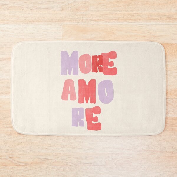 Item preview, More Amore – Romantic Typography Design in Pink & Purple designed and sold by PrintCessStudio.