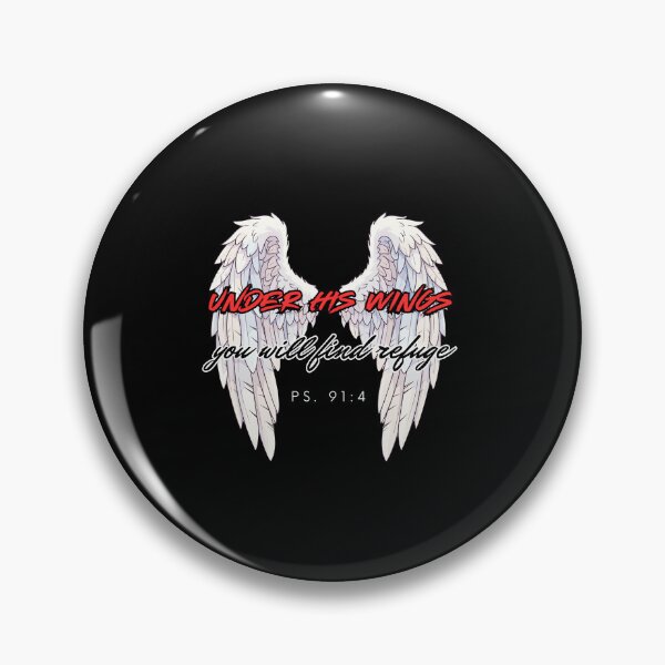Item preview, Psalm 91:4 - Under His Wings You Will Find Refuge Angel Wings Art designed and sold by GraceGiggles.