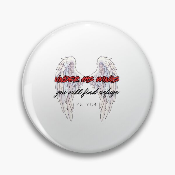 Item preview, Psalm 91:4 - Under His Wings You Will Find Refuge Angel Wings Art designed and sold by GraceGiggles.