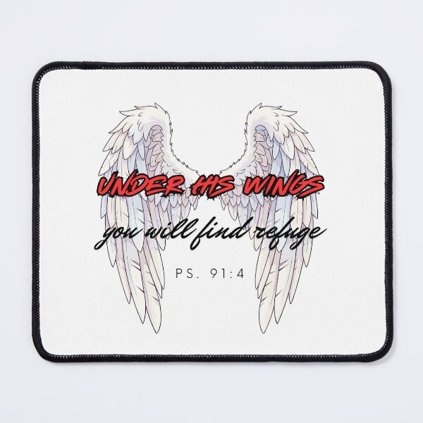 Item preview, Psalm 91:4 - Under His Wings You Will Find Refuge Angel Wings Art designed and sold by GraceGiggles.