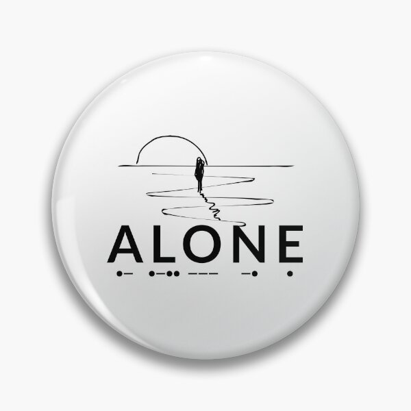 Item preview, Alone Introvert Morse Code Minimalist Art designed and sold by AVO-SOURCE.