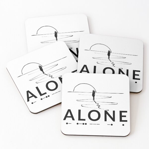 Item preview, Alone Introvert Morse Code Minimalist Art designed and sold by AVO-SOURCE.