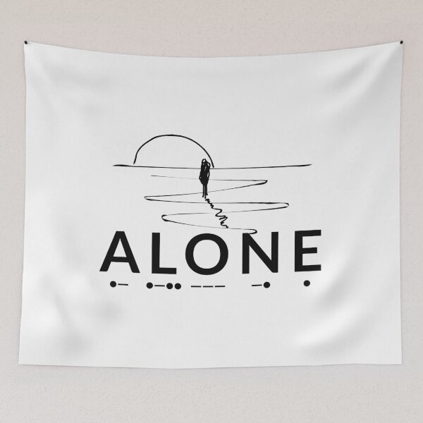 Item preview, Alone Introvert Morse Code Minimalist Art designed and sold by AVO-SOURCE.