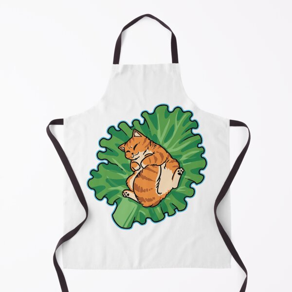 Item preview, Sleeping Ginger Cat on Lettuce Leaf designed and sold by gengyut.
