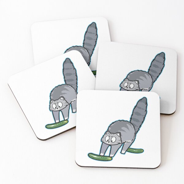 Item preview, Funny Cat vs Cucumber Prank Illustration designed and sold by gengyut.