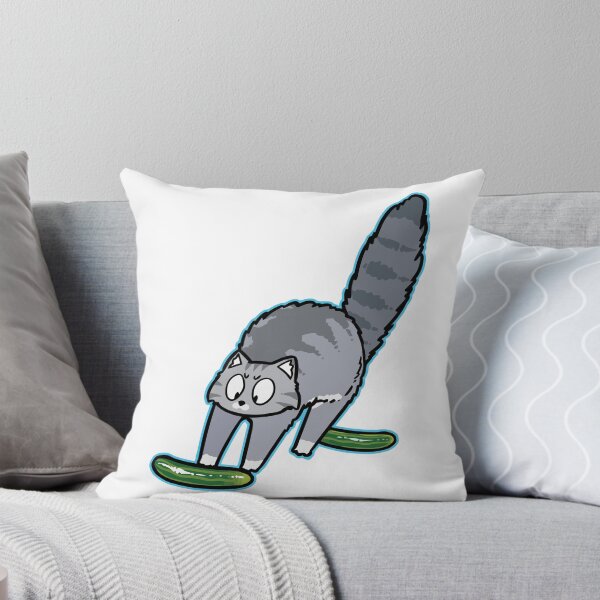 Item preview, Funny Cat vs Cucumber Prank Illustration designed and sold by gengyut.