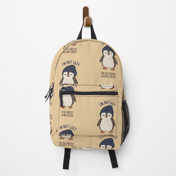 Item preview, Energy Saving Mode Penguin Funny Lazy Relatable Quote designed and sold by draft & digital.